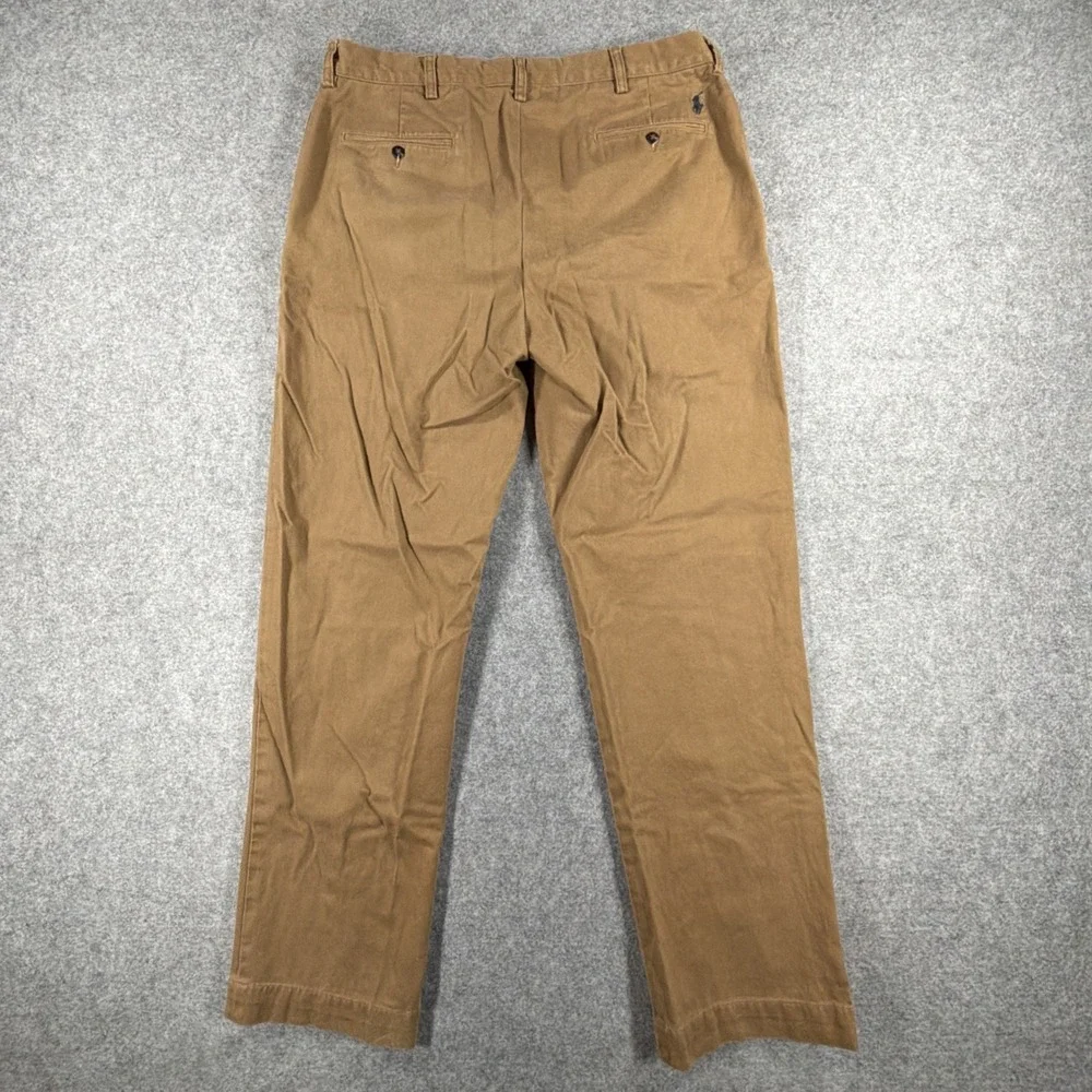 Vintage Polo Ralph Lauren Chino Pants Men's 36x32 Brown Ethan Pleated